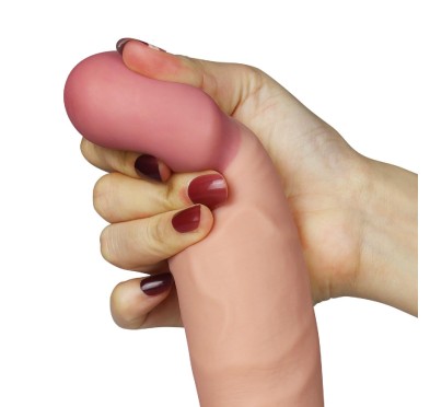 Proste dildo eko skóra realistyczne wibracje 22 cm